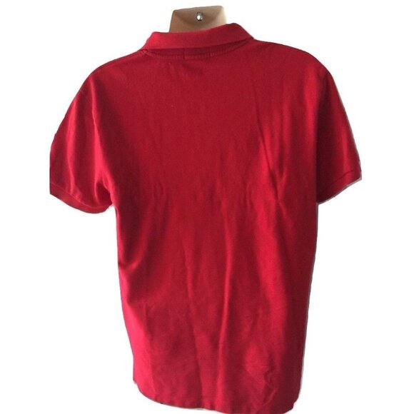 Ralph Lauren Rugby Skull and Crossbones Embroidered Polo Golf Shirt Red Large L - Picture 3 of 8